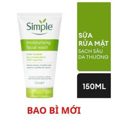 [Trắng Vạch Xanh Lá] Sữa Rửa Mặt Simple Moisturising Facial Wash 150ml