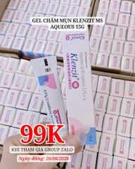 Gel Chấm Mụn Klenzit Ms Aqueous 15g