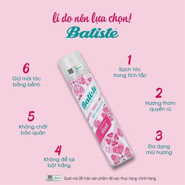 Dầu Gội Khô Batiste