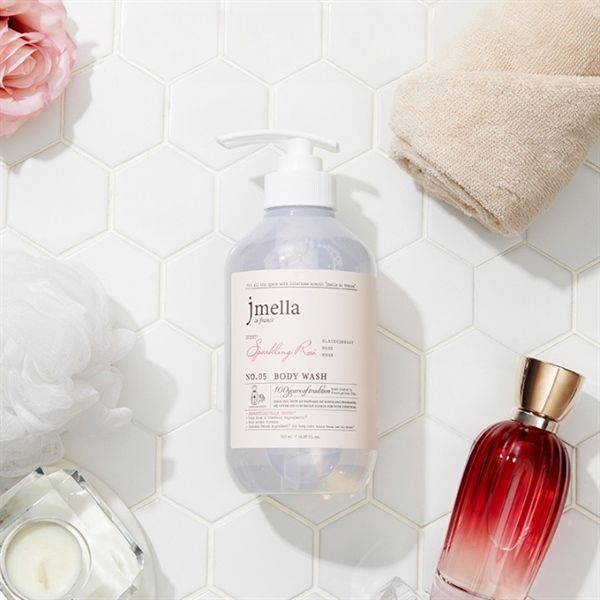 Set Sữa Tắm Nước Hoa JMELLA In France Body Wash 1000ML Kèm Bông Tắm