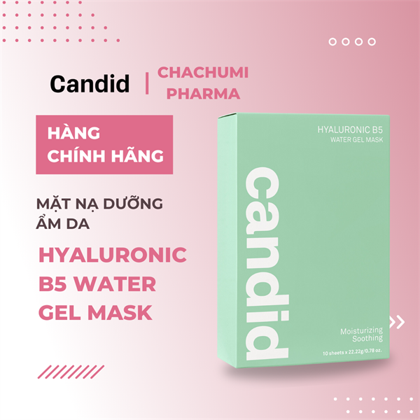 (NK) Mặt Nạ Dưỡng Ẩm Da Candid Hyaluronic B5 Water Gel (07/2028)