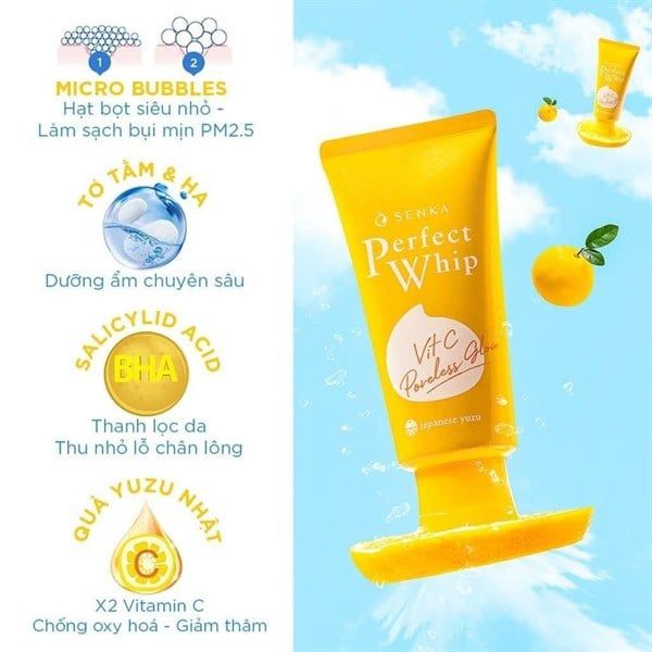 #Xanh Dương - Sữa Rửa Mặt Perfect Whip Senka 120g (25/02/2028)