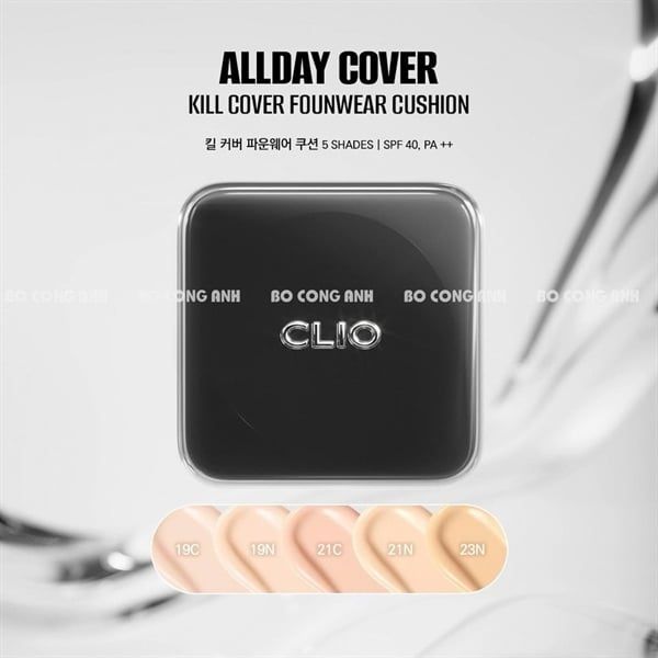 Phấn Nước Clio Kill Cover Founwear SPF40, PA++ Kèm Lõi (04/2028)