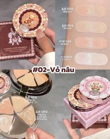 Bảng Che Khuyết Điểm 4 Ô Flower Knows The Sweetie Bear 6.4g