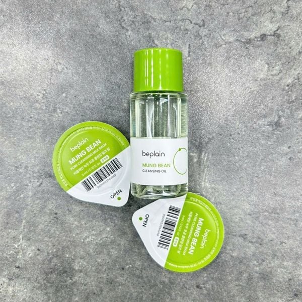 Dầu Tẩy Trang Beplain Mung Bean Cleansing Oil 50ml*1 + Sample Mung Bean Milk Balm 3ml*2