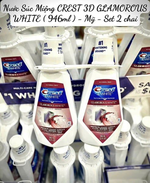 Nước Súc Miệng Crest 3D White Glamorous White Mouthwash
