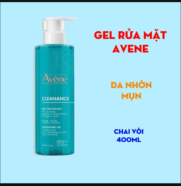 Sữa Rửa Mặt Avene Cleanance Cleansing Gel 400ML(08/2027)