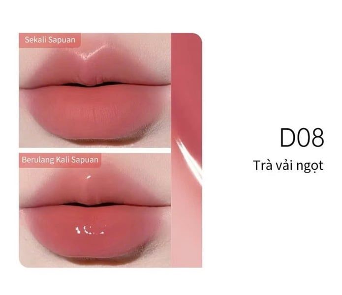 Son 2 Đầu Kem Lì + Dưỡng Bóng Mooekiss