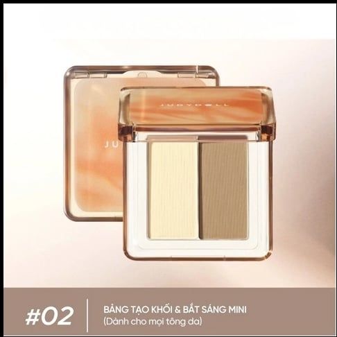 (Mini Size) Phấn Bắt Sáng Và Tạo Khối Judydoll Highlight & Contour 2g (06/2028)