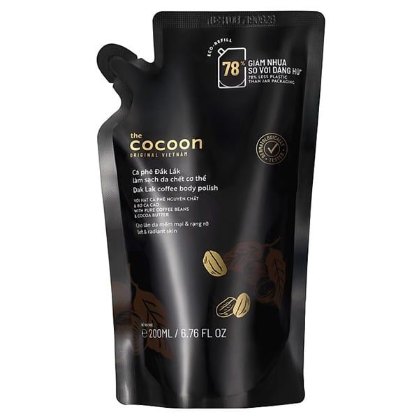 Túi Tẩy Tế Bào Chết Body Cà Phê Đắk Lăk The Cocoon 200g(10/2028)