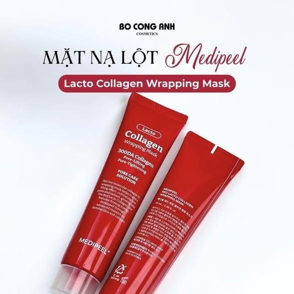 Set 2 tuýp Mặt Nạ Lột Medipeel Lacto Collagen Wrapping Mask 70ml