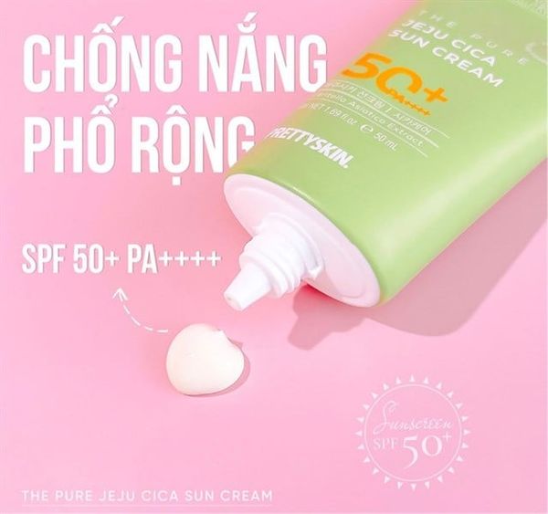 Kem Chống Nắng Prettyskin The Pure Jeju Cica Spf50+ Pa4+ 50ml