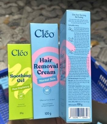 Combo Kem Tẩy Lông Cleo 100G Kèm Cleo Cấp Ẩm Và Dịu Da Soothing Gel 20G (01/29)