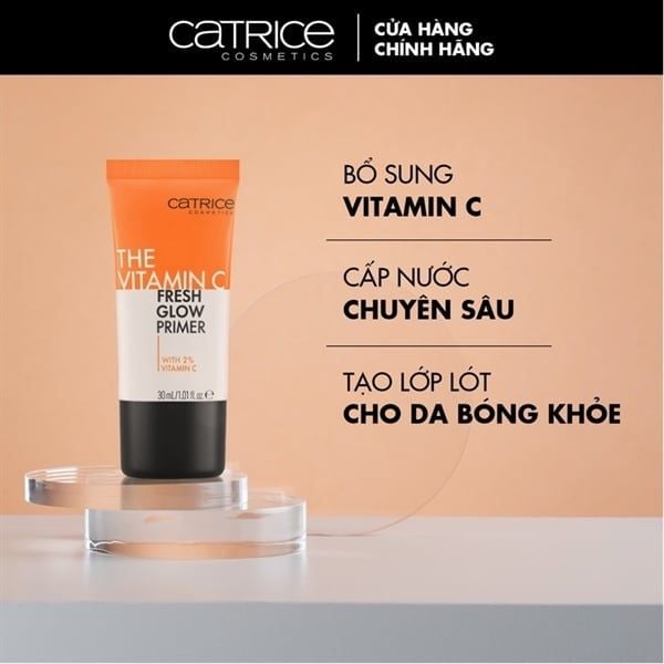 Kem Lót Cấp Ẩm Catrice Clean ID Vitamin C Fresh Glow Primer 30ml (01/2027)