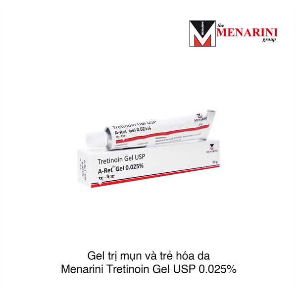 Gel Trị Mụn Tretinoin Menarini USP 0.025% w/w 20G (7/2027)