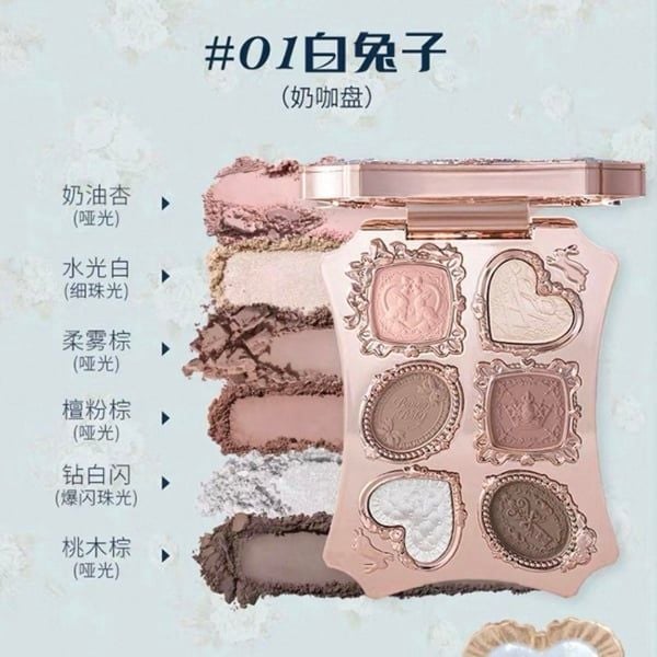 Phấn Mắt 6 Ô Flower Knows BST Thỏ Bunny Garden (01/2029)