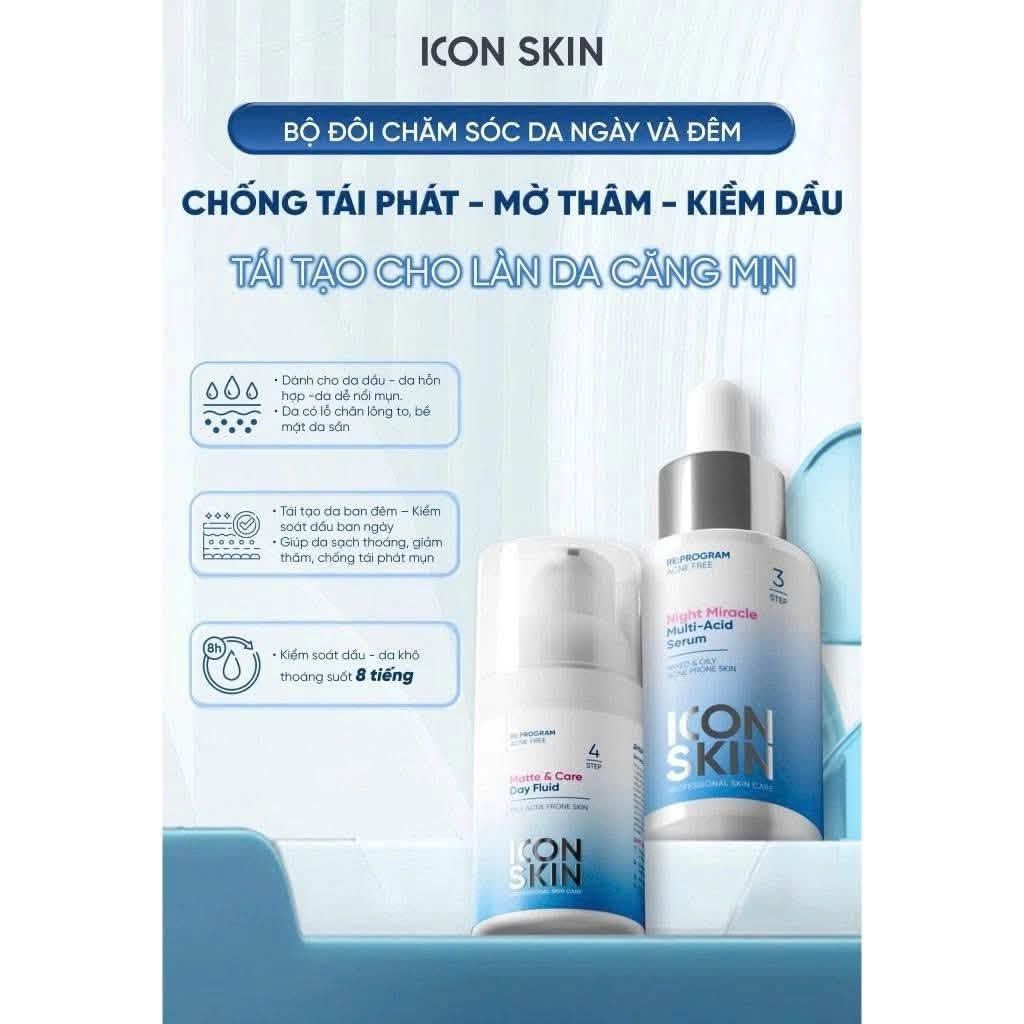 Serum Ban Đêm ICON SKIN Night Miracle Multi Acid