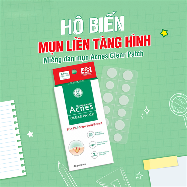 Miếng Dán Mụn Acnes Giúp Giảm Mụn Sưng Viêm