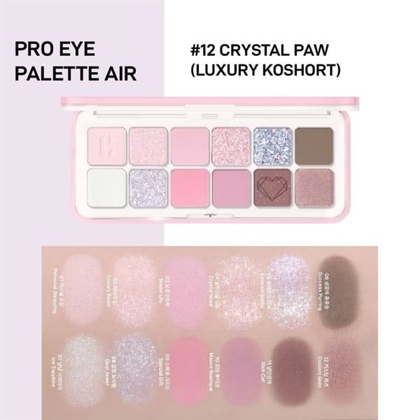 (XT) Phấn Mắt 12 Ô Clio Pro Eye Palette Air Hàn Quốc (9/2026)