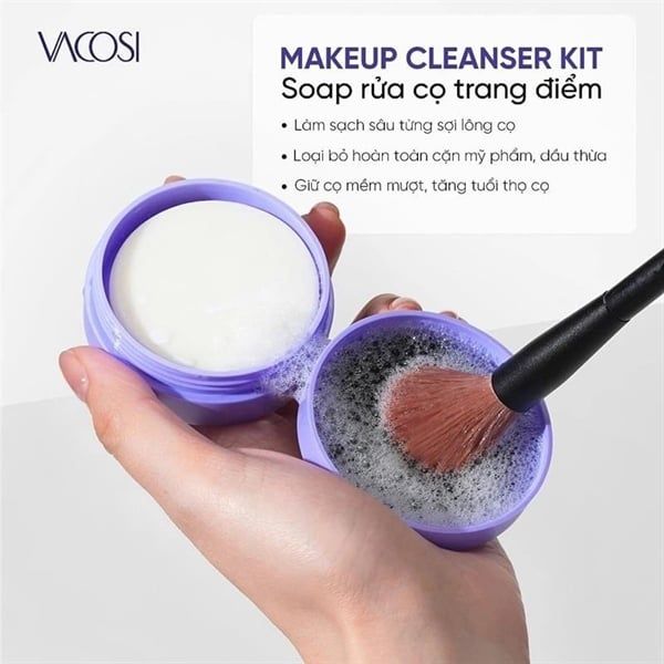 Hộp Vệ Sinh Cọ DC14 Vacosi Make Up Cleanser Kit Hàn Quốc