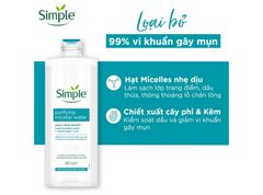 Nước Tẩy Trang Kiềm Dầu, Ngừa Mụn Simple Purifying Micellar Water (06/2029)