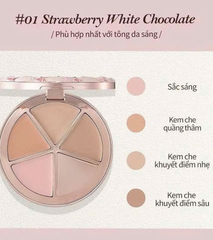 Bảng Che Khuyết Điểm 4 Ô Flower Knows The Sweetie Bear 6.4g (01/2029)