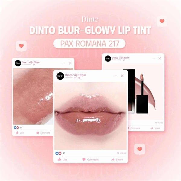 Son Tint Bóng Thuần Chay DINTO Blur-Glowy Lip Tint (04/2027)