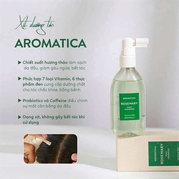 Xịt Dưỡng Tóc Aromatica Rosemary Root Enhacer 100ml