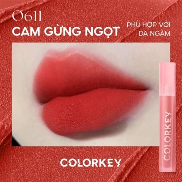 Son Kem Lì Colorkey Airy Velvet Lip Lacquer (10/04/2028)