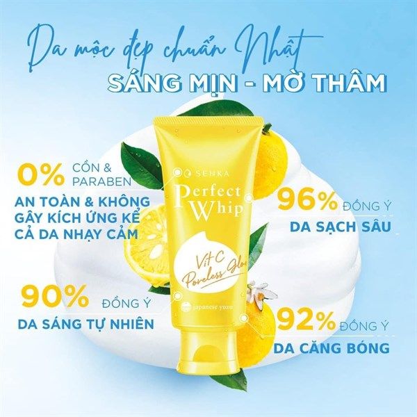 #Xanh Dương - Sữa Rửa Mặt Perfect Whip Senka 120g (25/02/2028)