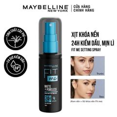 Xịt Khóa Nền Maybelline Fit Me Matte Poreless Setting Spray 60ml (05/2028)