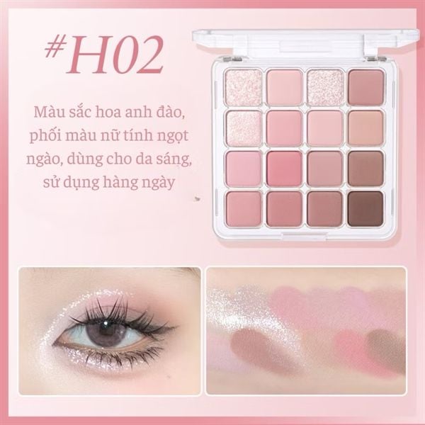 Bảng Phấn Mắt 16 Ô Hold Live Sunset Magic Eye Shadow Palette
