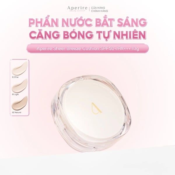 [New] Phấn Nước Aperire Sheer Breeze Cushion SPF50+ PA4+ 13g (9/2028)
