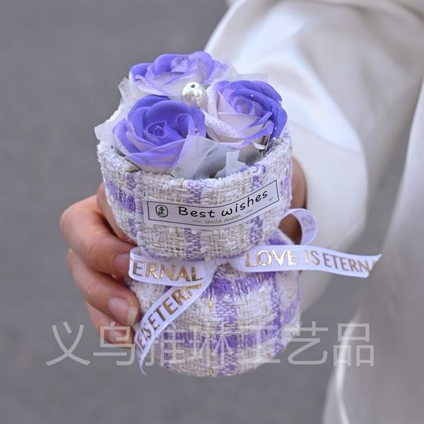 Bó Hoa 3 Bông Dệt Kim