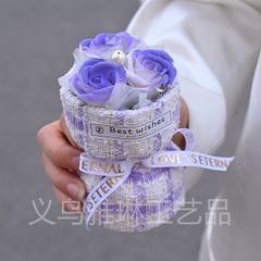 Bó Hoa 3 Bông Dệt Kim