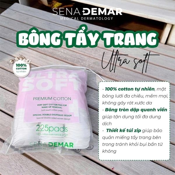 Bông Tẩy Trang SenaDemar 225 Miếng