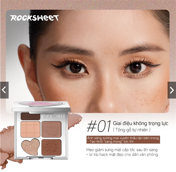 Phấn Mắt 4 Ô Rock Sweet 5G