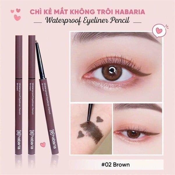 Chì Kẻ Mắt Habaria Waterproof Eyeliner Pencil