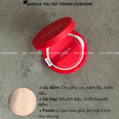 [Bản Đỏ] Phấn Nước Missha Velvet Finish Cushion 15G (03/2028)