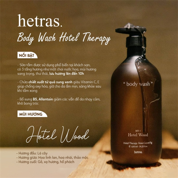Sữa Tắm Nước Hoa Hetras Body Wash 1013ml