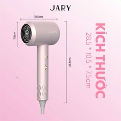MÁY SẤY TÓC ION ÂM JARY HAIR DRYER - TONE HỒNG