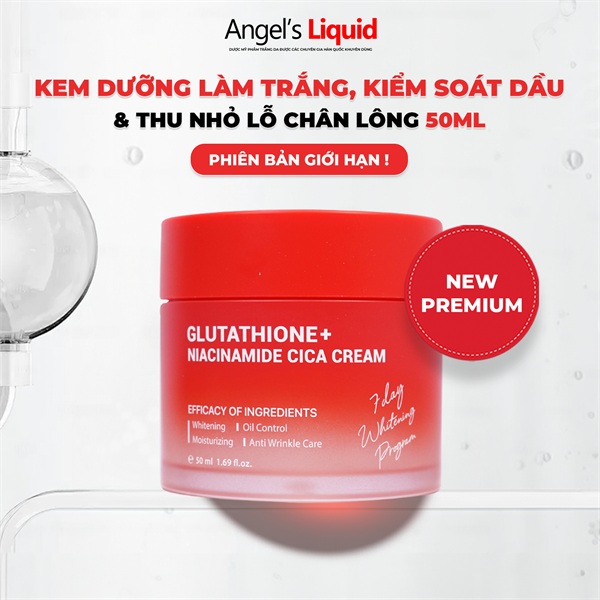 Kem Dưỡng Angel Liquid Glutathione Niacinamide Cica 50ml (05/2028)