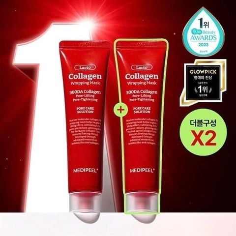 Set 2 tuýp Mặt Nạ Lột Medipeel Lacto Collagen Wrapping Mask 70ml