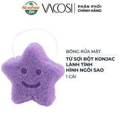 #BN02 - Bông Rửa Mặt Vacosi Sợi Bột Konjac Ngôi Sao