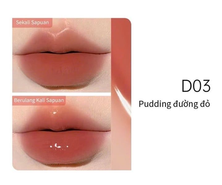 Son 2 Đầu Kem Lì + Dưỡng Bóng Mooekiss