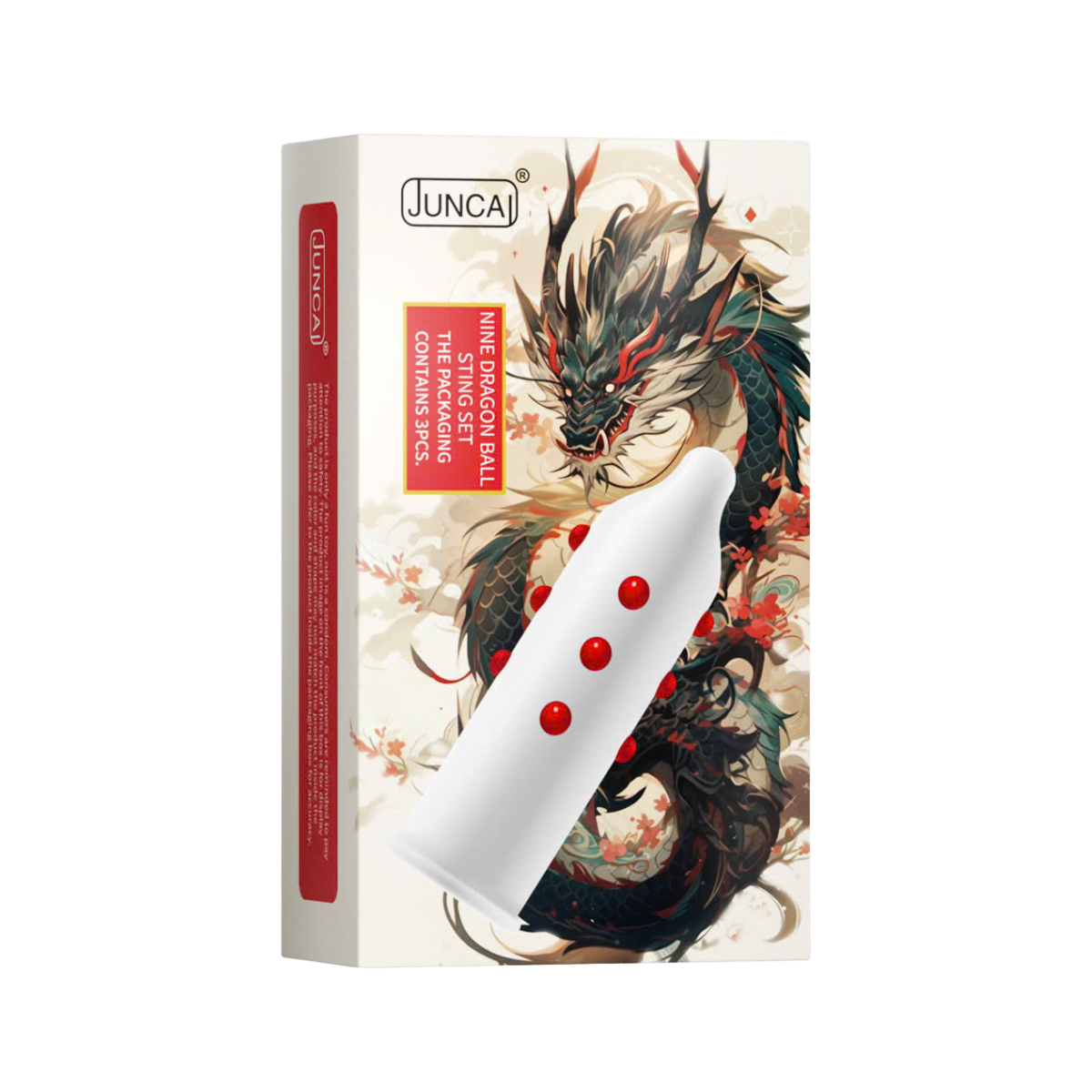 Bao cao su cao cấp 9 bi Juncai Nine Dragon Ball | Hộp 3 Cái 