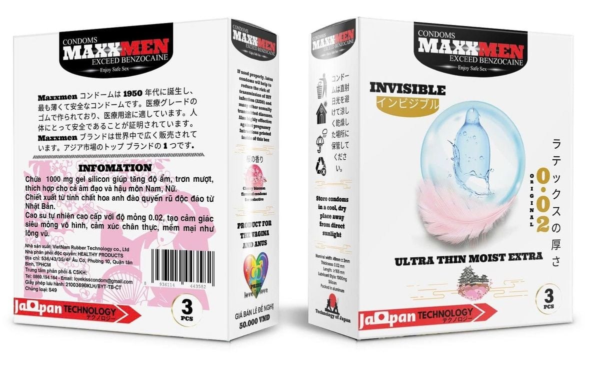 Bao cao su siêu mỏng nhiều gel hương hoa anh đào Max chính hãng - Snapshop giao Quận 5