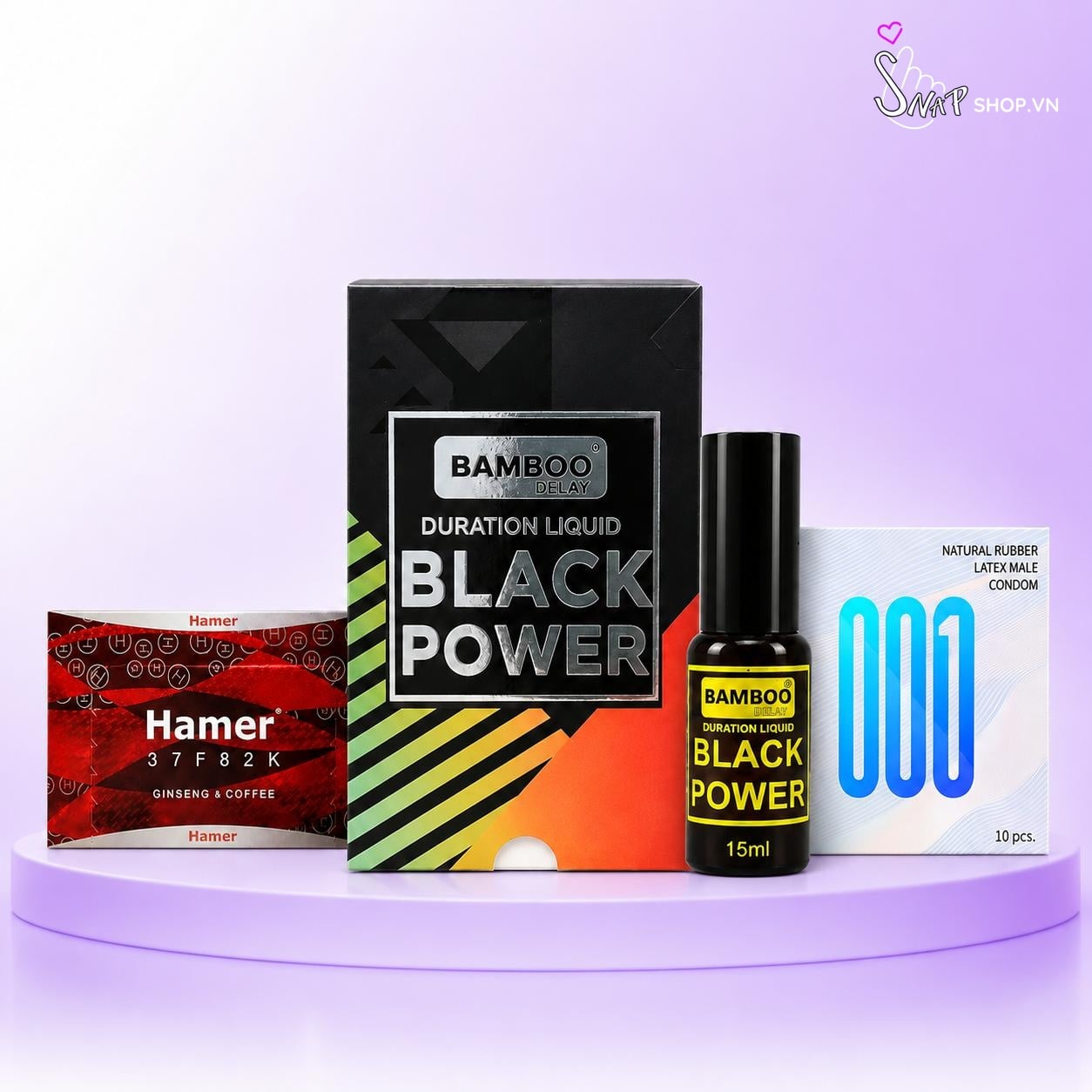 Combo Đêm Dài Bất Tận - xịt kéo dài, BCS gân gai, kẹo nhân sâm