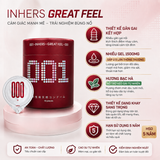  Bao cao su kéo dài thời gian siêu mỏng Inhers Great Feel 001 Hộp 10 Cái 