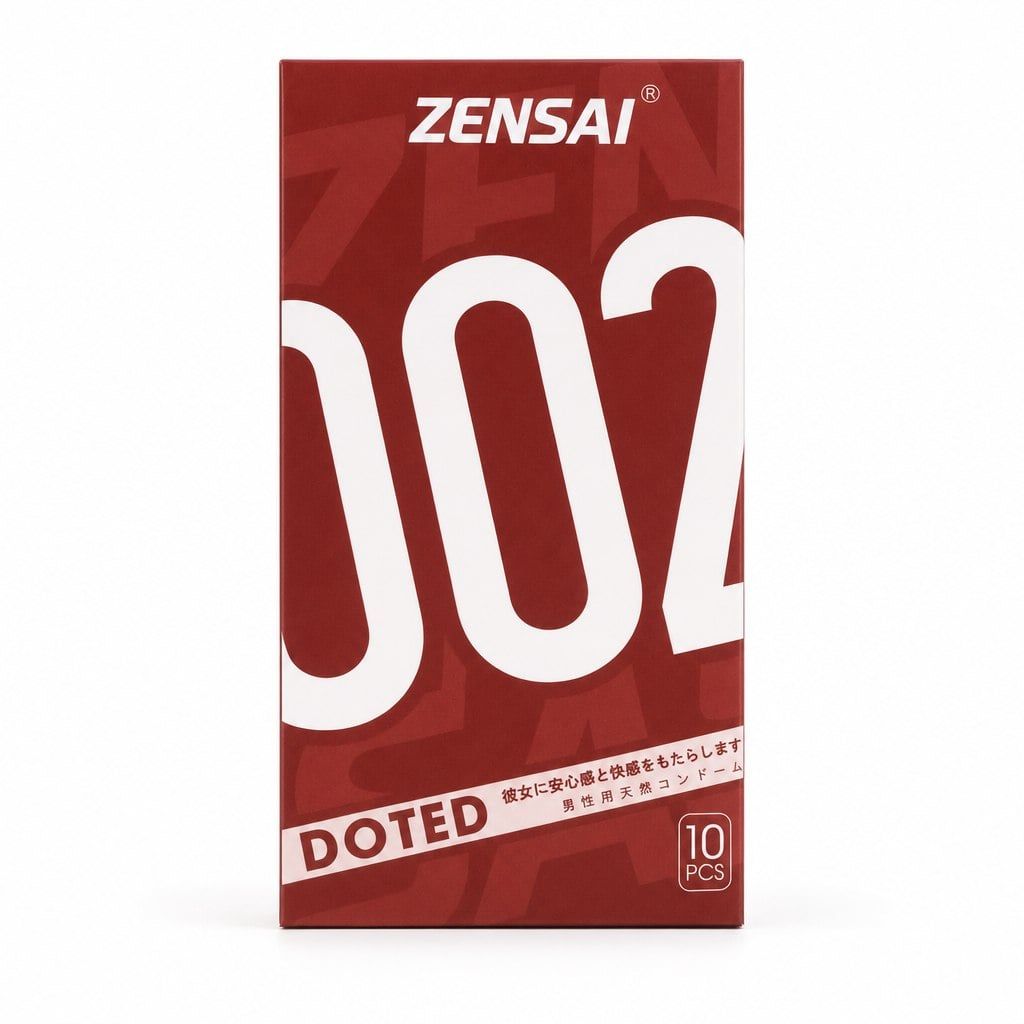  Bao cao su siêu mỏng có gai Zensai 002 Doted Hộp 10 cái 